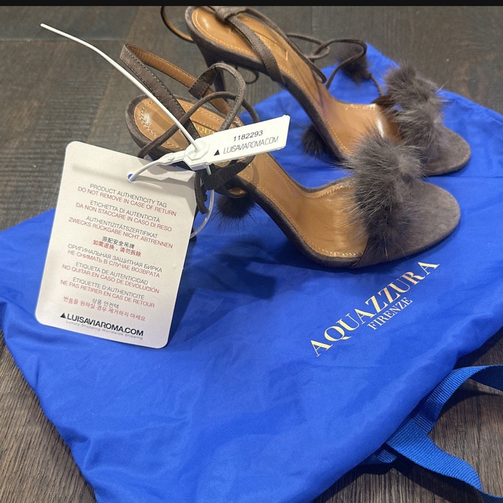 Never worn Aquazurra heels sandals